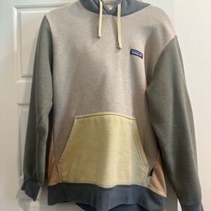Patagonia Men's Gray and Cream Hoodie